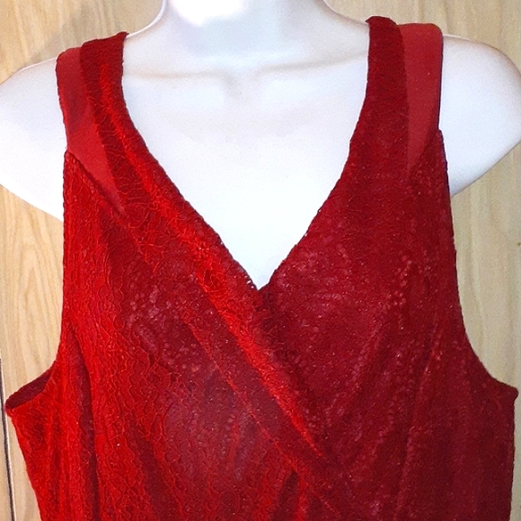 🆕 SALE Michel Laperle Maroon Plus Dress - Picture 2 of 15